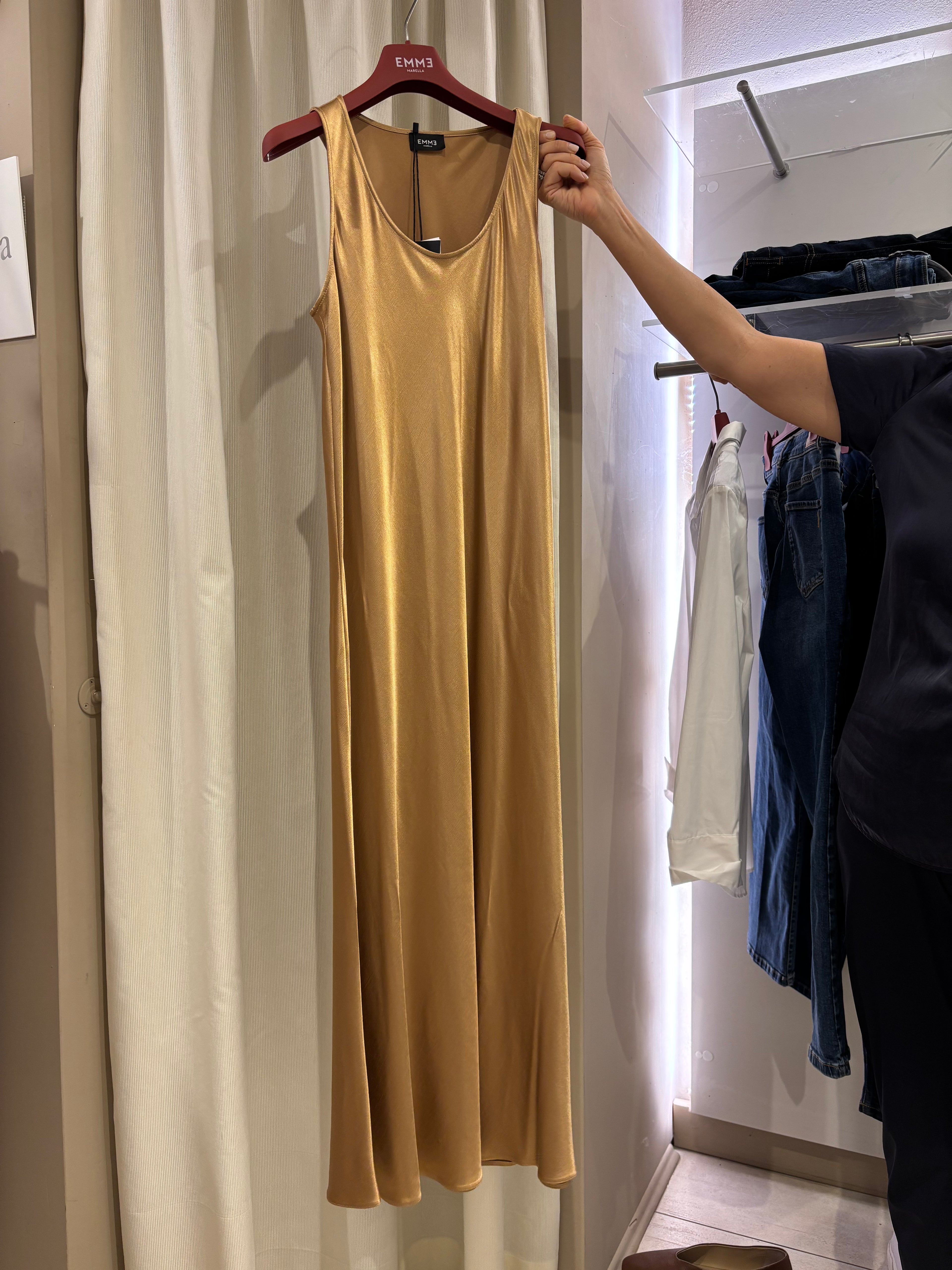 Abito smanicato in raso - Urano (Emme Marella)